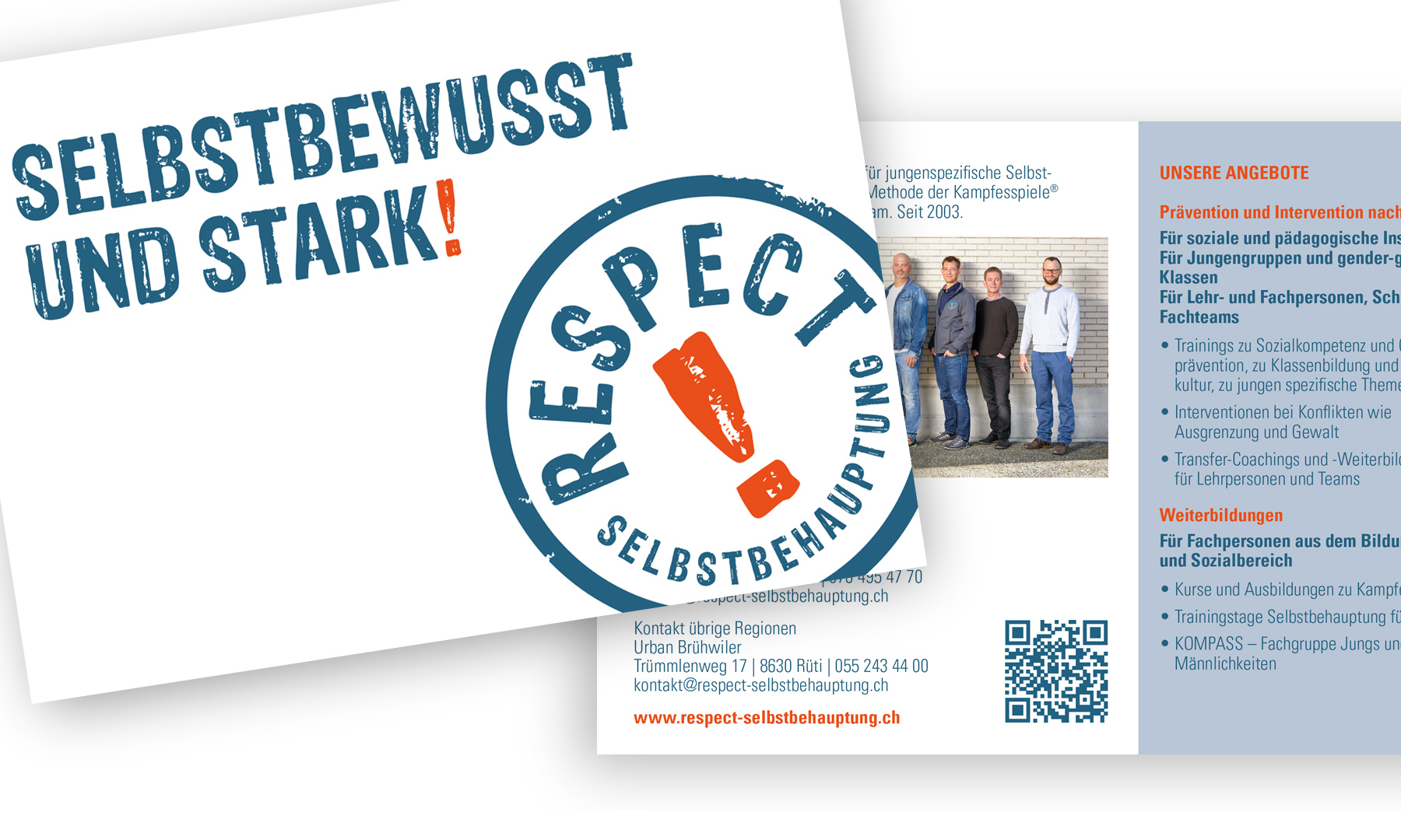 Atelier Leuhold - Logo Design Zürich - Respect – Selbsbehauptung für Jungs - Flyer